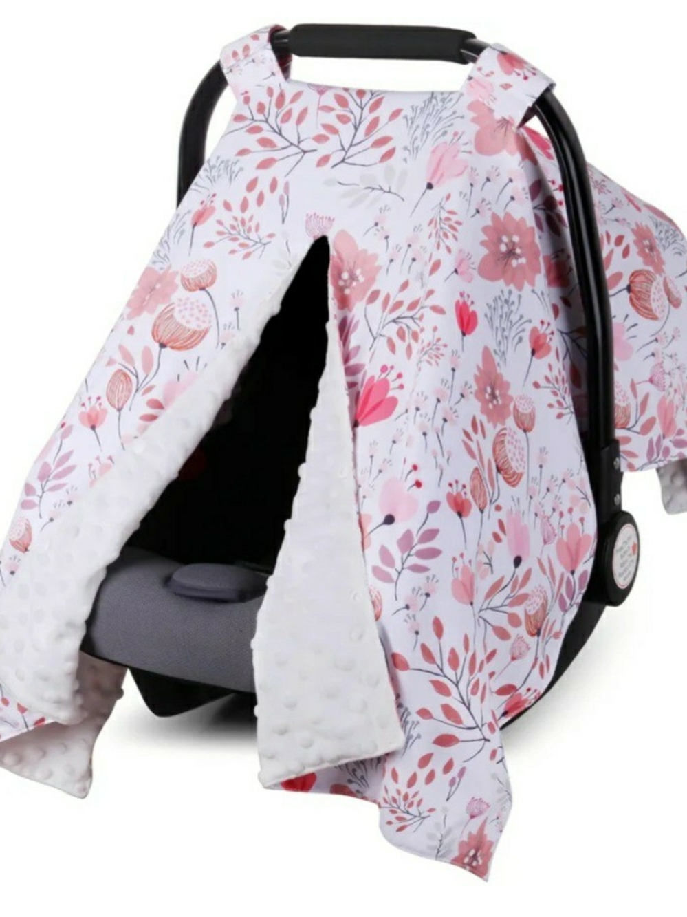 Baby car seat cover breathable floral car seat cover - pink flower pattern. New - Picture 3 of 4
